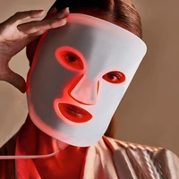 silicone led mask led illuminated face mask beauty care treatment anti acne for face whitening skin rejuvenation machine