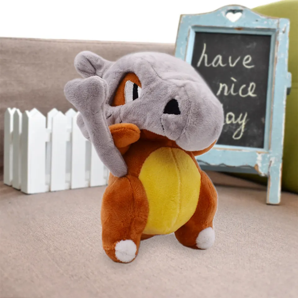 17 см японская аниме Кукла драконит плюшевые игрушки Peluche куклы мягкие животные сидящие Куклы Kawaii желтый милый Рождественский festy - Цвет: Cubone