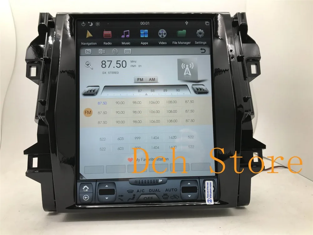 12,1 дюймов вертикальный tesla стиль Android 8,1 автомобильный dvd-плеер gps для Toyota Fortuner для авто AC px6 carplay