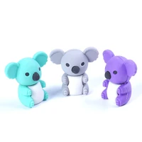 1pc creative cartoon cute koala animal rubber eraser stationery for children studentsgift toy eraser stationery supply