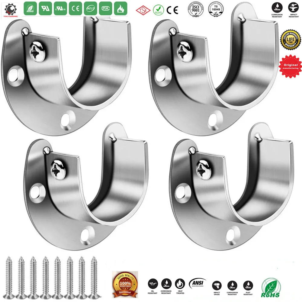 Торцевые опоры для шкафа из нержавеющей стали 304 держатель штанги с фланцем и