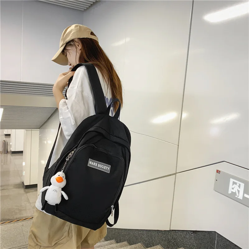 

Women Cute Backpack Nylon Female Harajuku School Laptop Bag College Lady Kawaii Casual Backpacks Fashion Book Girl Bags Student