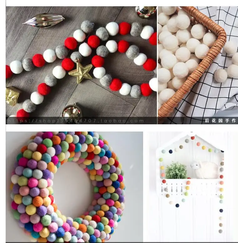 10 шт./лот 2 см шерстяные войлочные шарики чистая шерсть без пены Diy ремесло помпоны