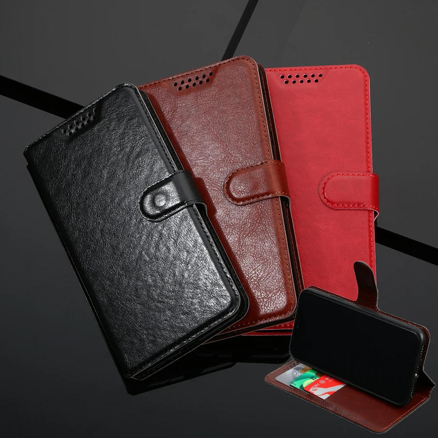 Кожаный чехол-книжка для Doogee X5 Max Pro роскошный откидной Бумажник Для задняя крышка
