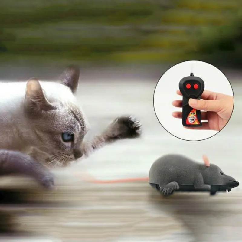 

Cat Interesting Toys Cat Remote Control Wireless Simulation Plush Mouse RC Electronic Rat Mouse Mice Toy For Pet Cat Toy Mouse