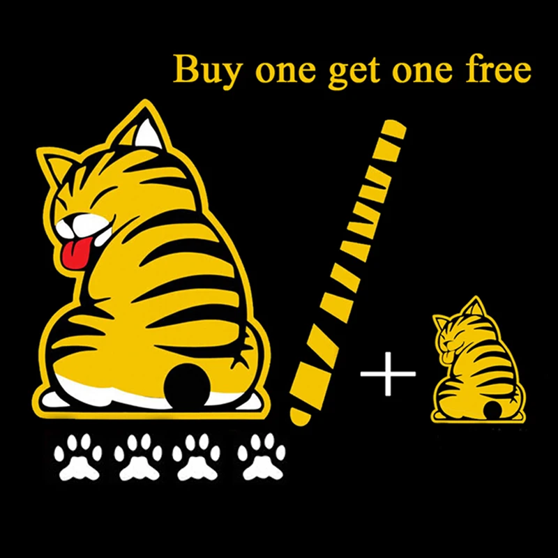 Наклейки с котом подвижный хвост наклейки на окна для стеклоочистителей заднее