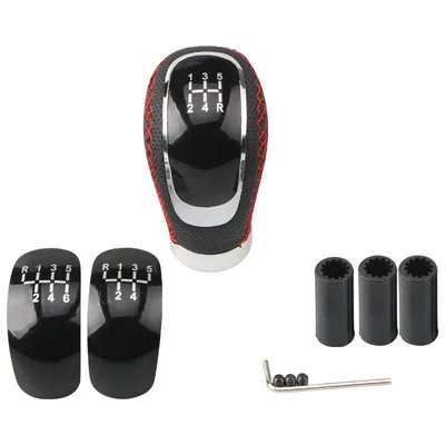 Серебристо-черная ручка переключения передач 5 6 скоростей для Ford Focus 2 MK2 FL MK3 MK4 MK7