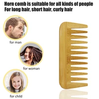 hot sale high quality eco friendly custom logo bamboo wide tooth comb massage bamboo wooden hair comb