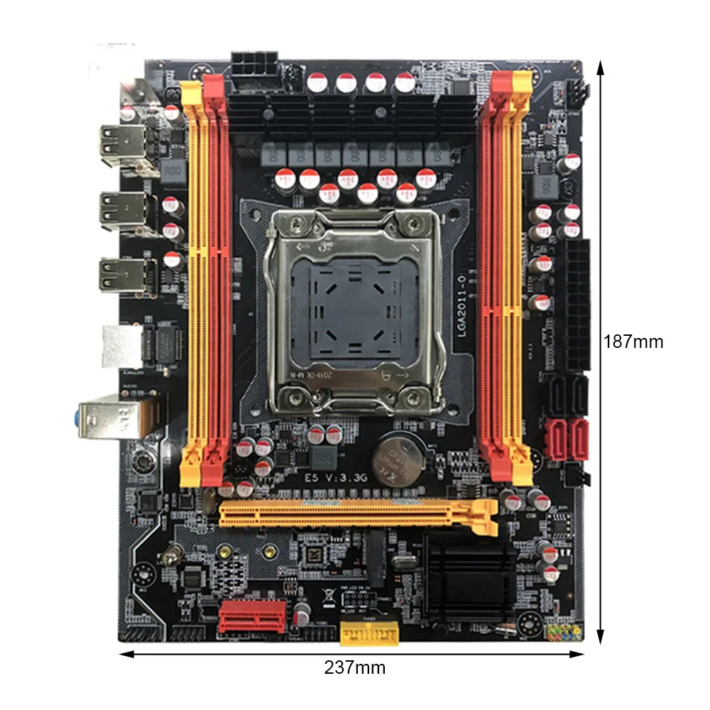 

X79-3.3G материнская плата для компьютера, четырехканальная DDR3 128G память USB 3,0 SATA 3,0 материнская плата для LGA 2011 E52670/2689