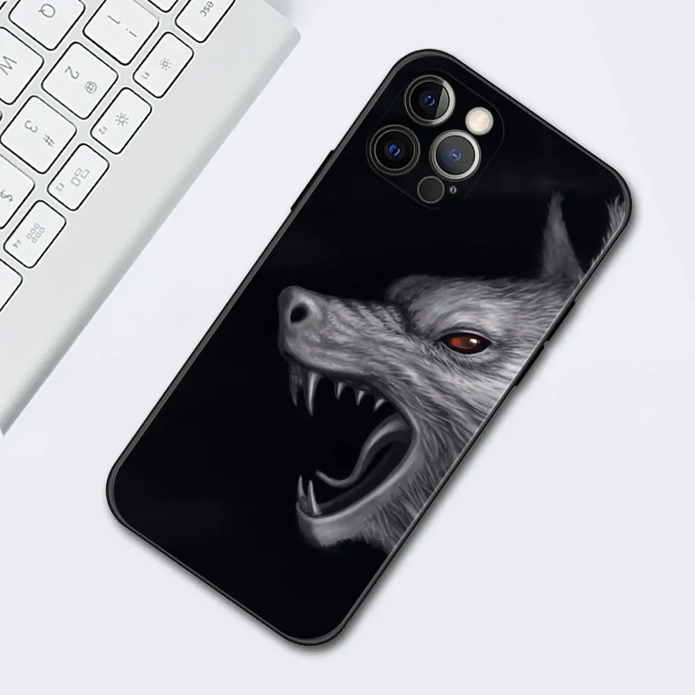 hot sale the wolf phone case for iphone 11 12 13 pro xr 7 8 x xs max 12 13 mini 6 6s plus 5 5s se black soft cover shell free global shipping