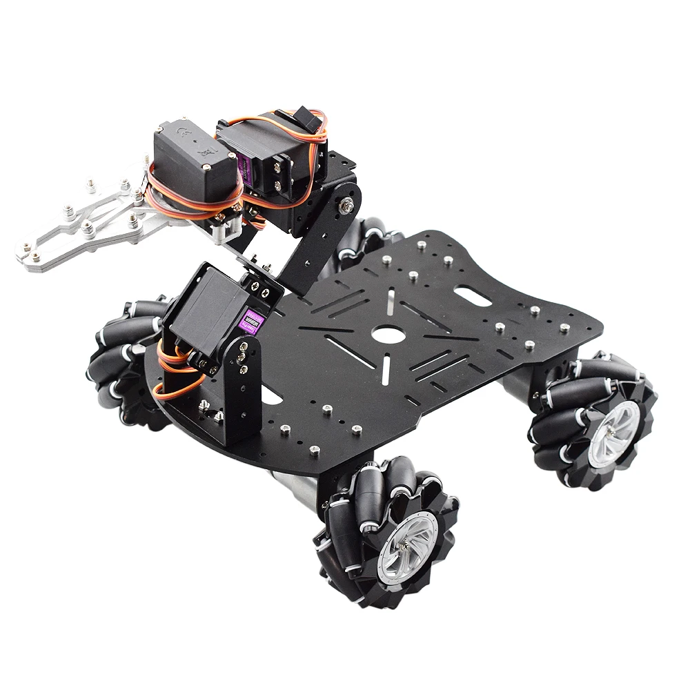Cheapest Mobile 80mm 4WD Mecanum Wheel Robot Car Kit with 4dof Arm Gripper Claw for Arduino DIY STEM Toy Parts | Игрушки и хобби