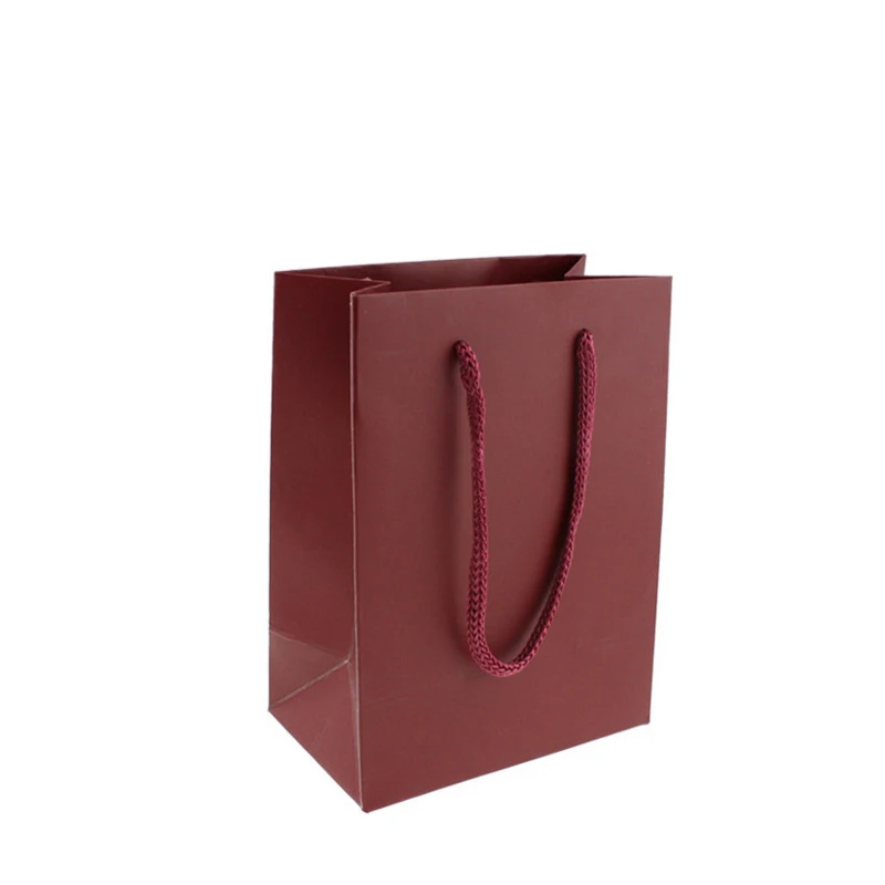 Wine red 10 шт./лот) Акция розовая бумага подарочная сумка с алмазной печатью свадебные подарки для гостей на крещение ювелирные изделия Подарочная сумка GB02P - Цвет: Wine red