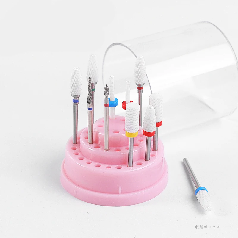 48 отверстий дизайн ногтей Шлифовальные сверла коробка для хранения