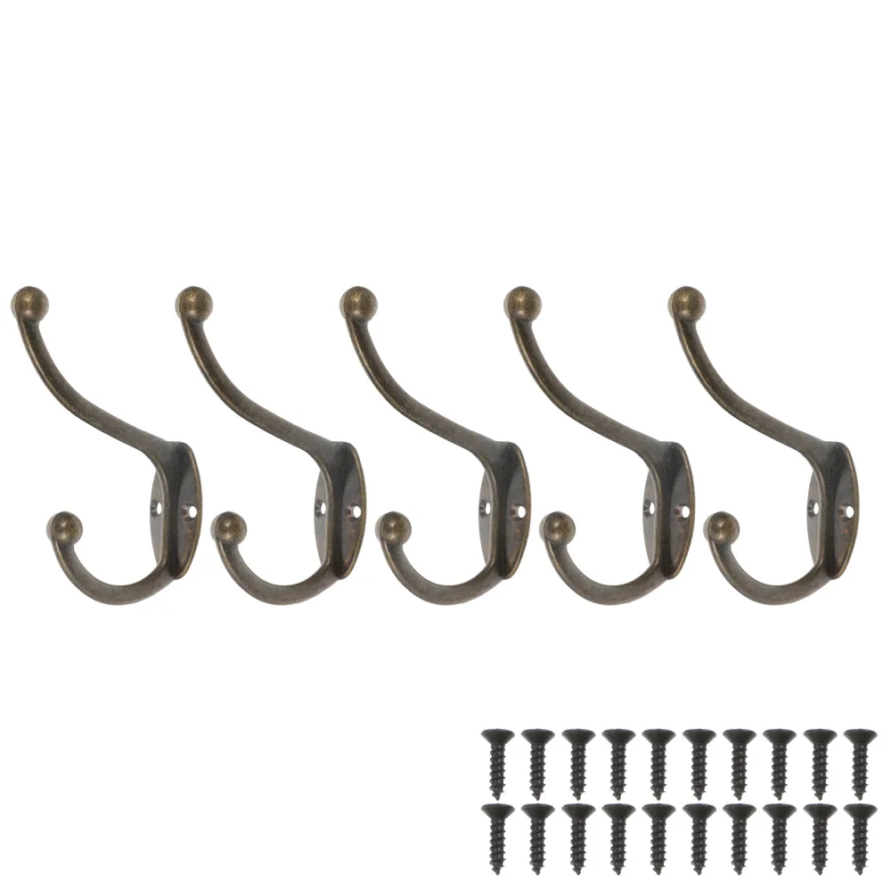 

5pcs Iron Hooks Wall-mounted Hanging Hook Bathroom Pothook Trace Nail Hooks