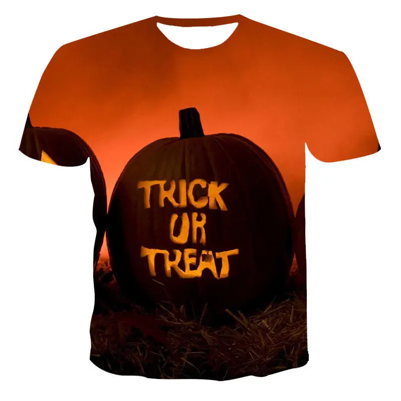 Хэллоуин 2021 на весну и лето Новое поступление для мальчиков девочек 3D узор