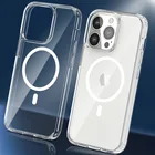 Прозрачный Магнитный чехол для Apple iPhone 11 12 13 Pro Max SE 2020 X XS XR 8Plus, чехол Macsafe, магнитный прозрачный чехол-накладка Magsafing