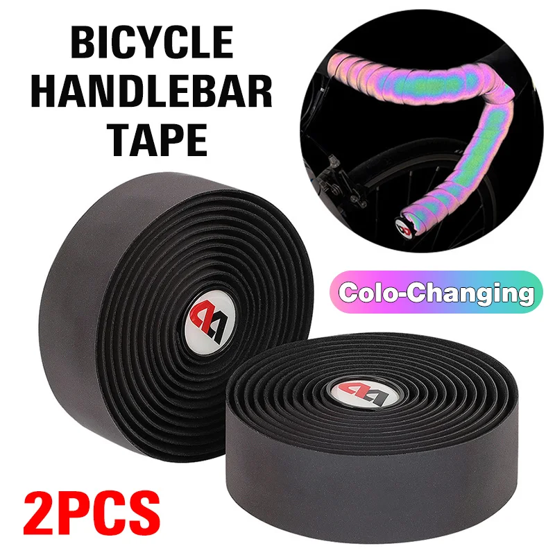 

2Pcs Color-Changing Bicycle Handlebar Tapes High Quality EVA+PU Handle Bar Security Belt Wrap 2150x30x2.8mm