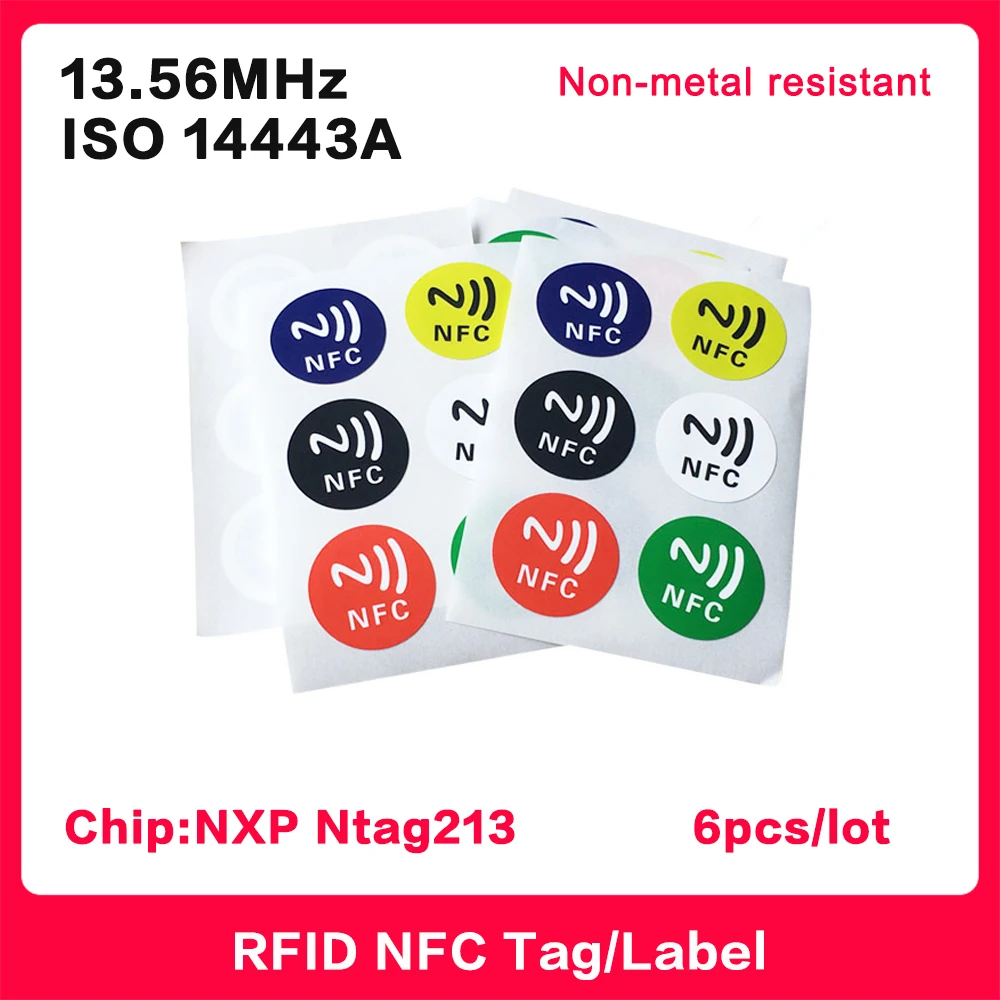 NFC наклейки 30 мм ISO14443A 13 56 МГц NXP NTAG213 универсальная Метка RFID HF Смарт электронные