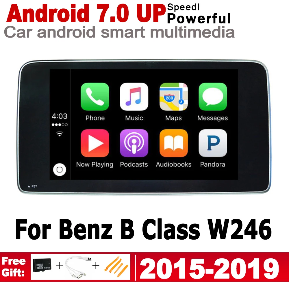 Автомобильный мультимедийный плеер на Android 7 0 gps навигация для Mercedes Benz B Class W246 2015 ~