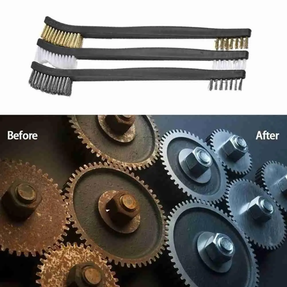 

Multipurpose Car Detailing Cleaning Tool Accessories Double-headed Picks 3 Brush 4 Pick and Set Brushes Nylon and Finished F0C6