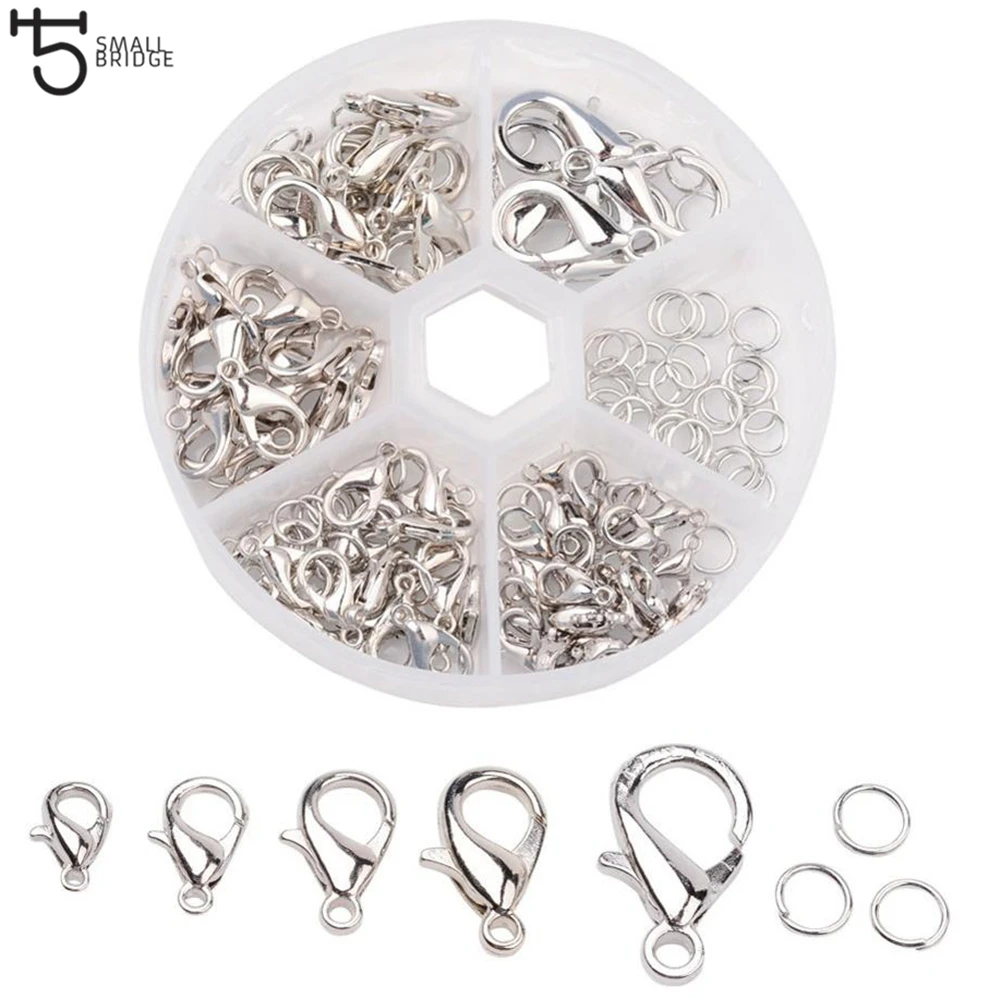 

Jewelry Findings Tool Set open jump ring Lobster clasp kit for DIY Jewelry Making material for jewelry 120pcs/kit