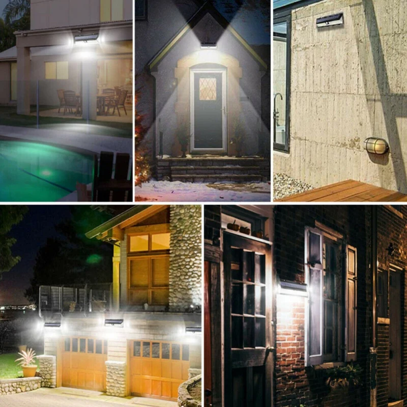 

118 LED Solar Lamp Outdoor Garden Yard Waterproof PIR Motion Sensor Porch Wall Light Sunlight Street Decoration Light