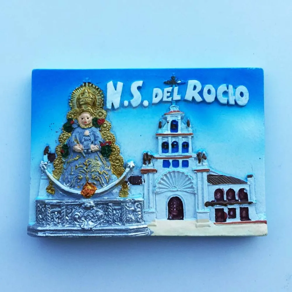 BABELEM высокое качество ручной работы Испания Virgen del Rocio 3D магниты на холодильник