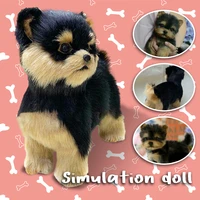 simulation fluffy little yorkie dog puppy stuffed dolls yorkshire terrier dog plush toy kids children baby pets gifts