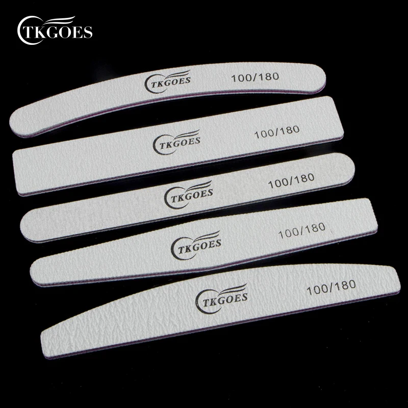 TKGOES 5 шт./лот видов конструкций пилка для дизайна ногтей шлифовка 100/180 пилок