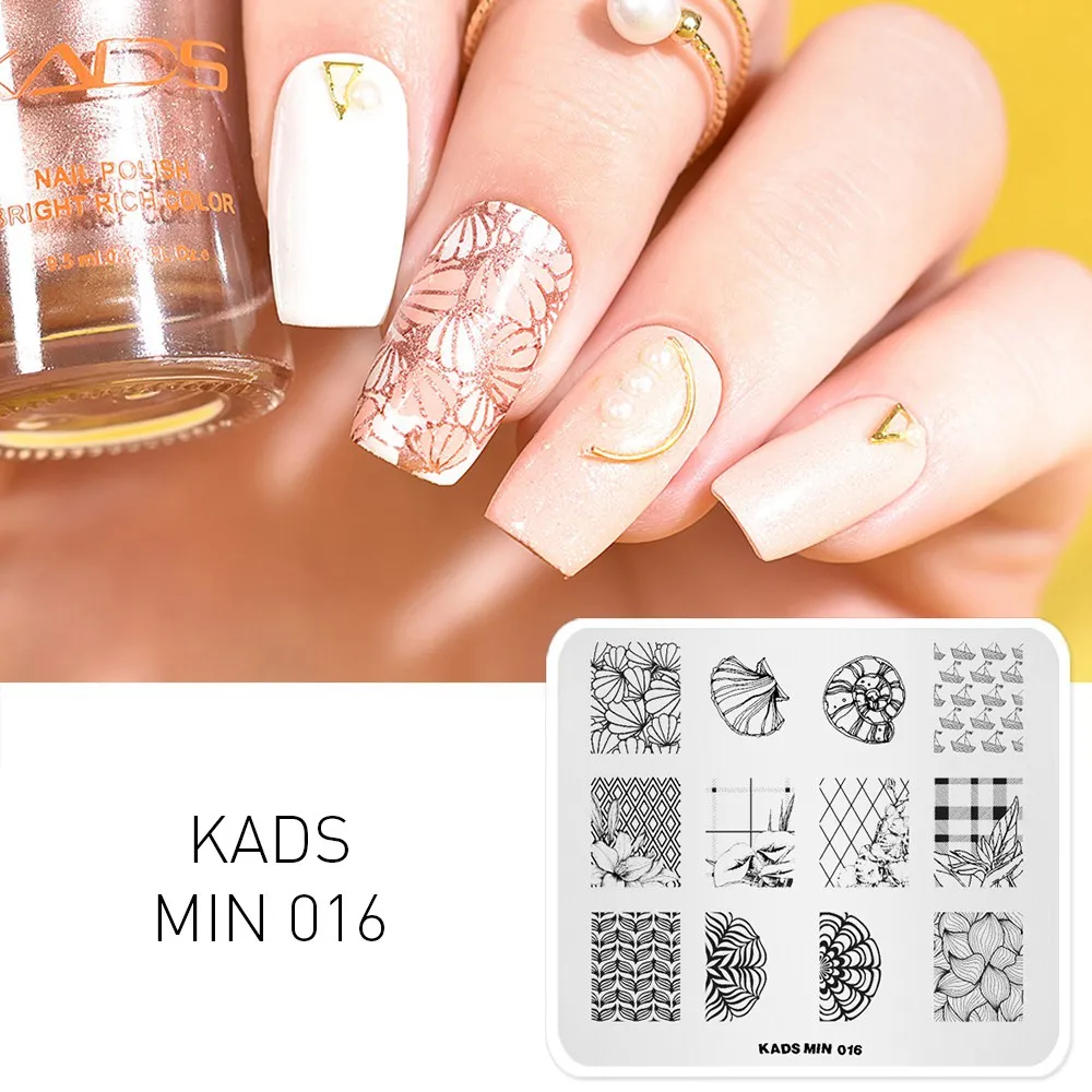 MIN 016 KADS, Новое поступление, 26 вариантов дизайна, 1 шт., мин серия, штамп, тарелка, цветочный лист, животные и полосы, изображение, сделай сам, украшение, художественная тарелка - Цвет: MIN 016