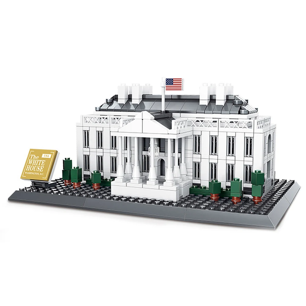 

Wange 4214 778pcs The White House of Washington Building Building Blocks Bricks Architecture Toys For Children