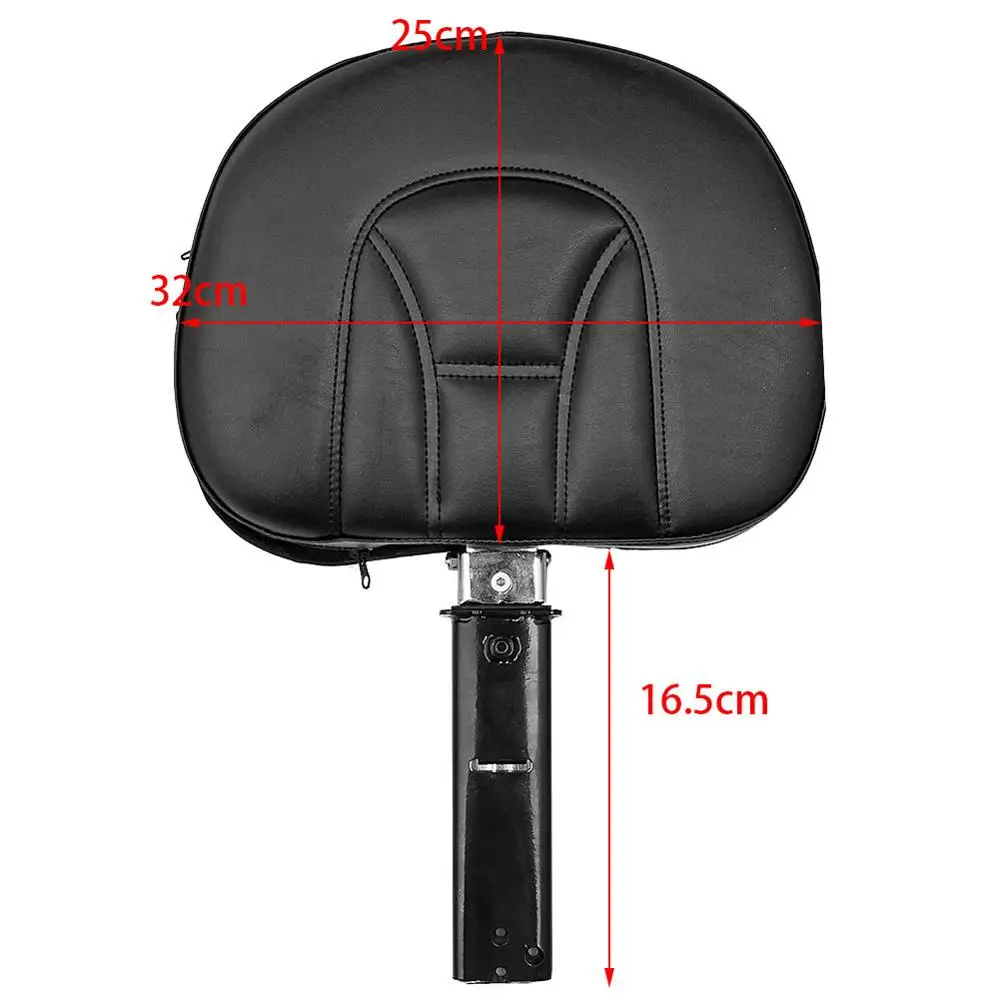 Мотоциклетный черный штепсельный регулируемый комплект спинки водителя
