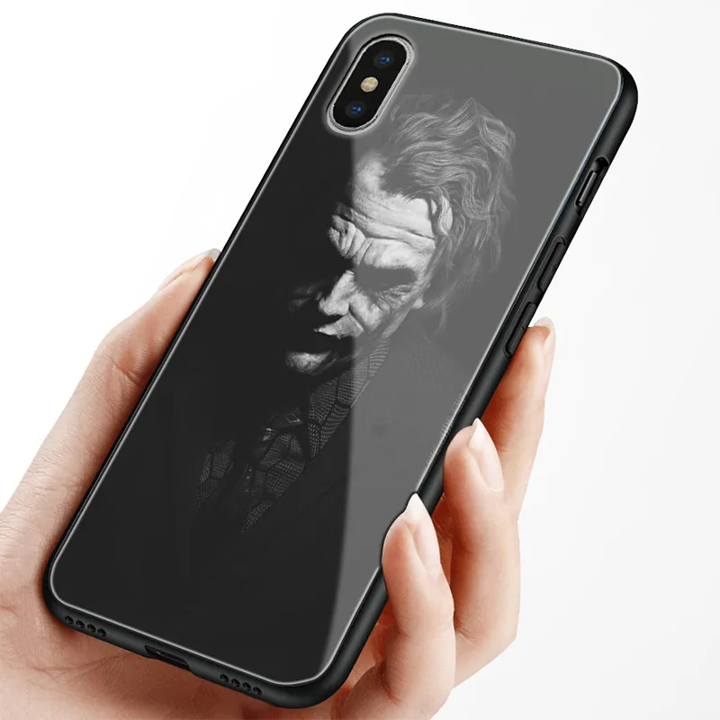 ЧЕРНЫЙ ДЖОКЕР хит Ledger мягкий силиконовый стеклянный чехол для телефона чехол для Apple iPhone 6 6s 7 8 Plus X XR XS 11 Pro max