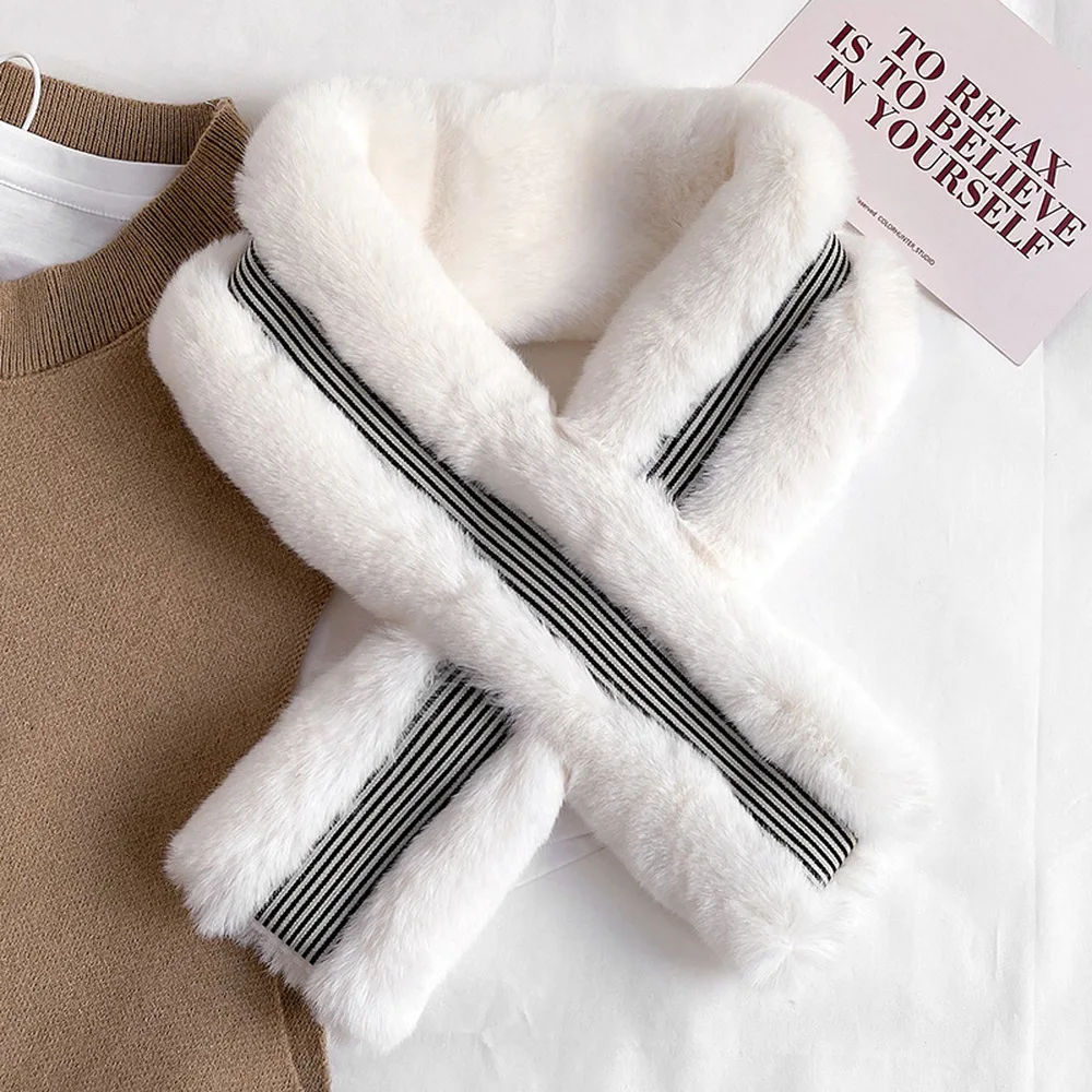 

Brand Designer Scarf Ring Women Winter Warm Bib Luxury Wool Neck Scarves Fashion Soft Plush Thicken Snood Scarves Shawl Female