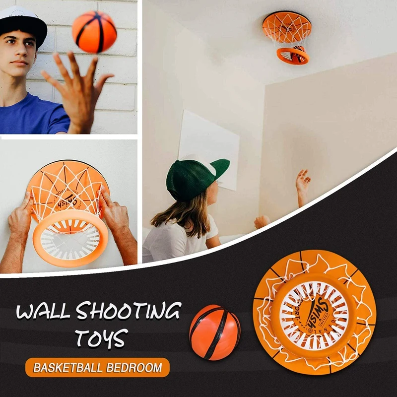 

Ceiling Sport Indoor Mini Basketball Hoop for Kids Toy Game Includes Basketball Net Backboard and Mini Basketball