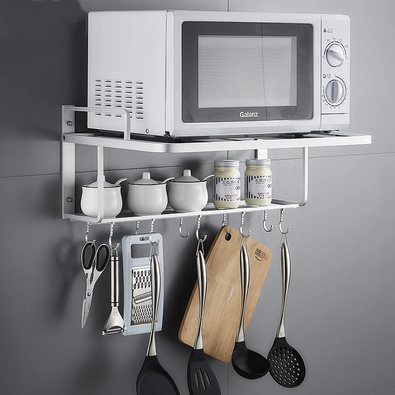 Настенный кухонный стеллаж для хранения полка духовки с микроволнами |