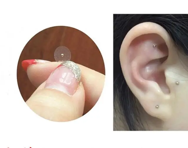 

100PC Transparent Ear Point Stickers Ear Pressure Stick Acupuncture Magnetic Beads Auricular Ear Stickers Massage Ear stickers