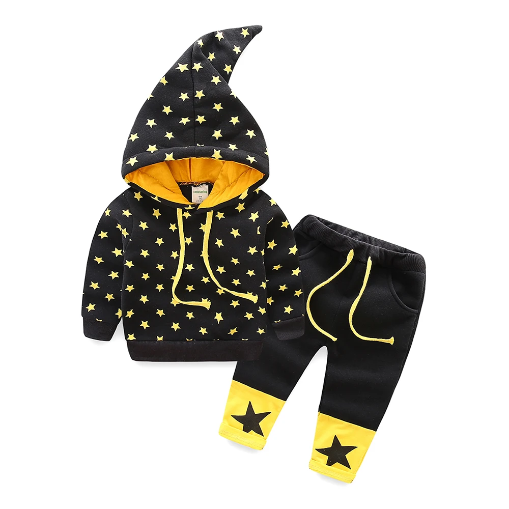 Mudkindom Boys Girls Clothing Sets Star Pullover Spring Autumn Kids Suits Tracksuits Hoodies Sweatshirts + Trousers | Детская одежда и