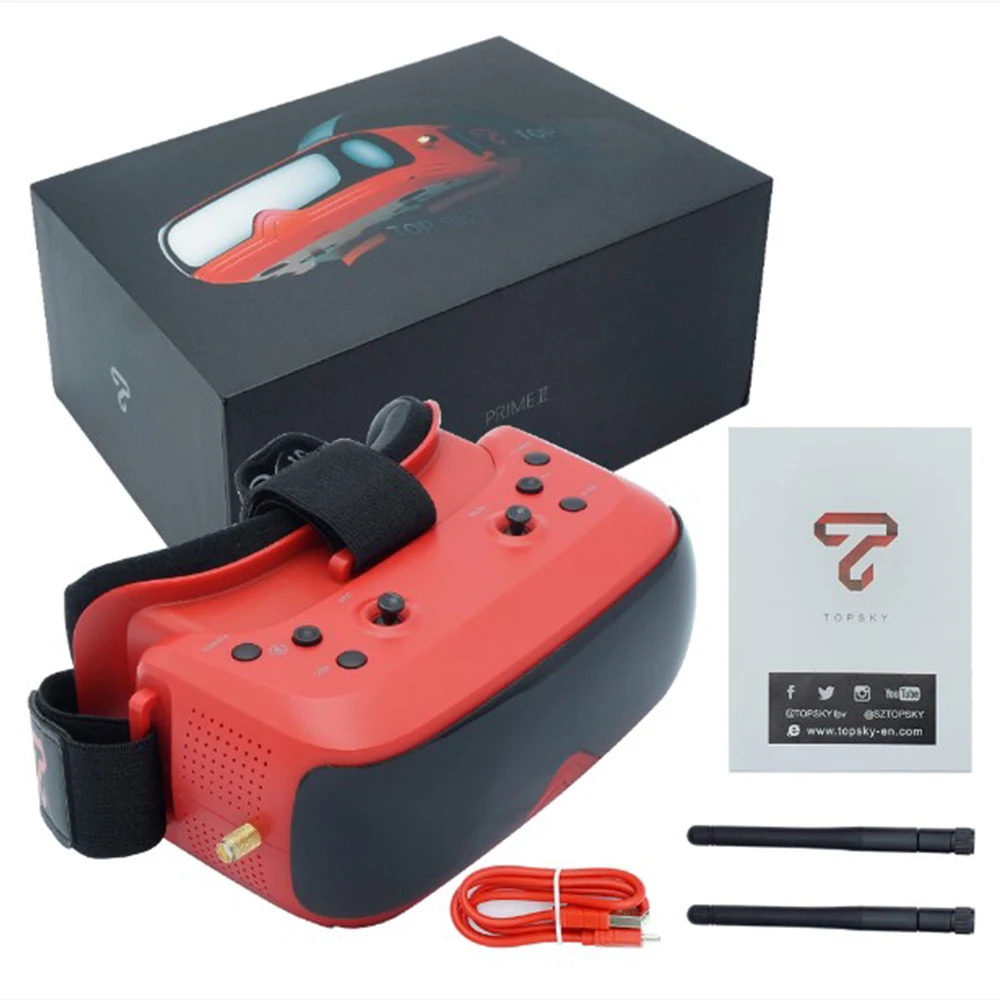 TOPSKY PRIME II 2 FPV Goggles 480& 320 дисплей 58-72 мм IPD DVR Встроенный сменный для Emax TinyhawkS Mini FPV гоночный Дрон