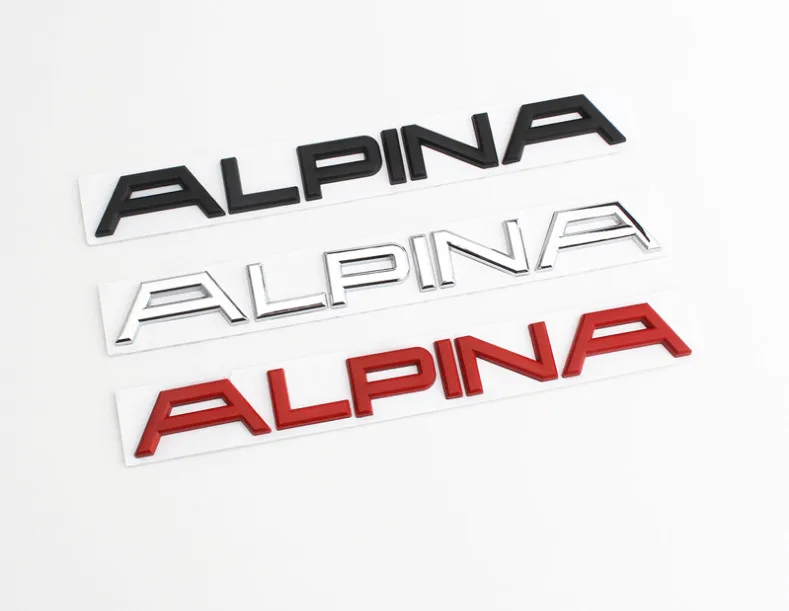 3D Металл Альпина письмо багажник Задняя эмблема ремонт креативный автомобиль