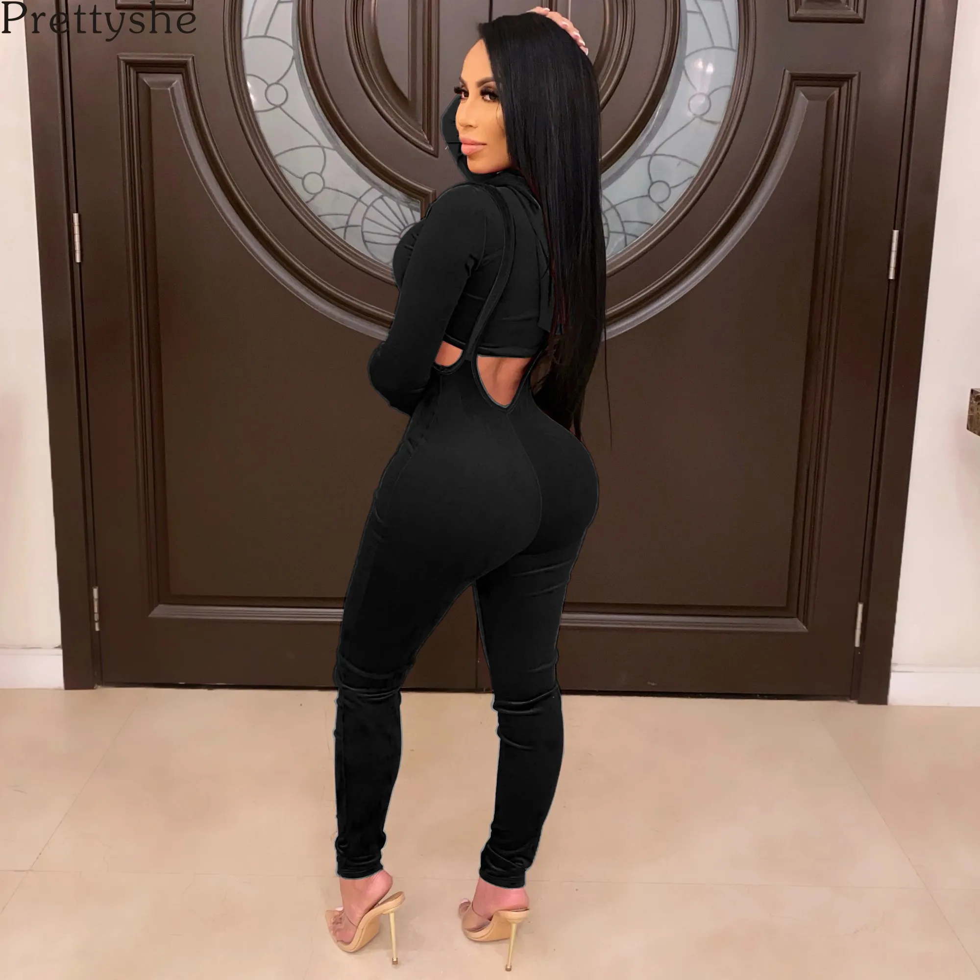 

Prettyshe Two 2 Piece Sets Spring Autumn Women's Fashion Casual Fleece Tracksuit Long Sleeve Hooded Top Pants Lady Suit Outfits