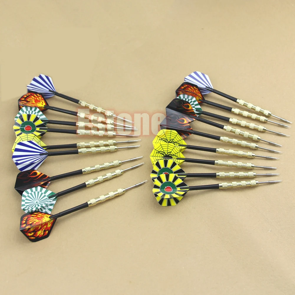 

18 pcs (6 sets) Professional Steel Tip Darts Flight Steel Tip Dart Darts With Nice Flights Indoor fitness