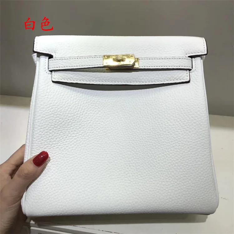 

Leather women's bag fall / winter 2019 new head leather Kelly backpack simple fashion star travel in the same style
