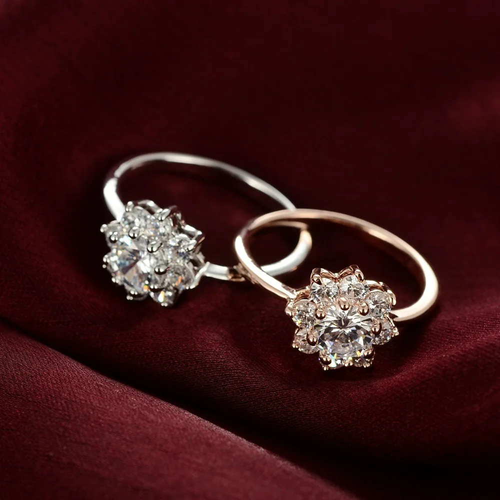 

Новинка 2021, кольцо в виде подсолнуха из циркония, элегантное индивидуальное обручальное кольцо, романтический подарок на день рождения, мод...