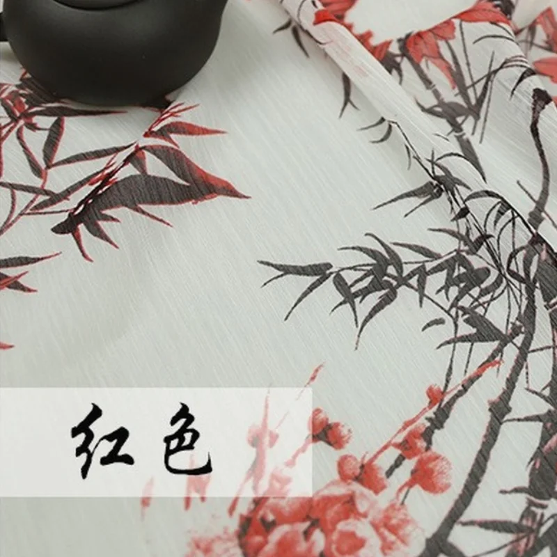 Шифоновая ткань в китайском стиле с принтом шифоновая костюм для косплея одежда