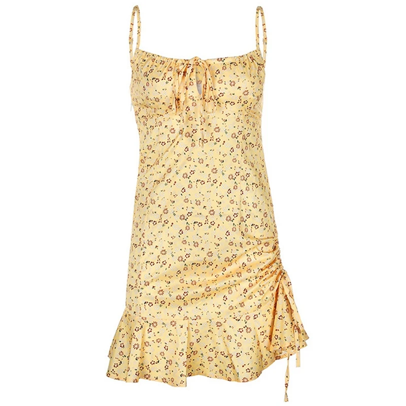 

Sexy Sundress a Line Mini Dresses Women Bodycon Mini Dress Beach Club Spaghetti Dress