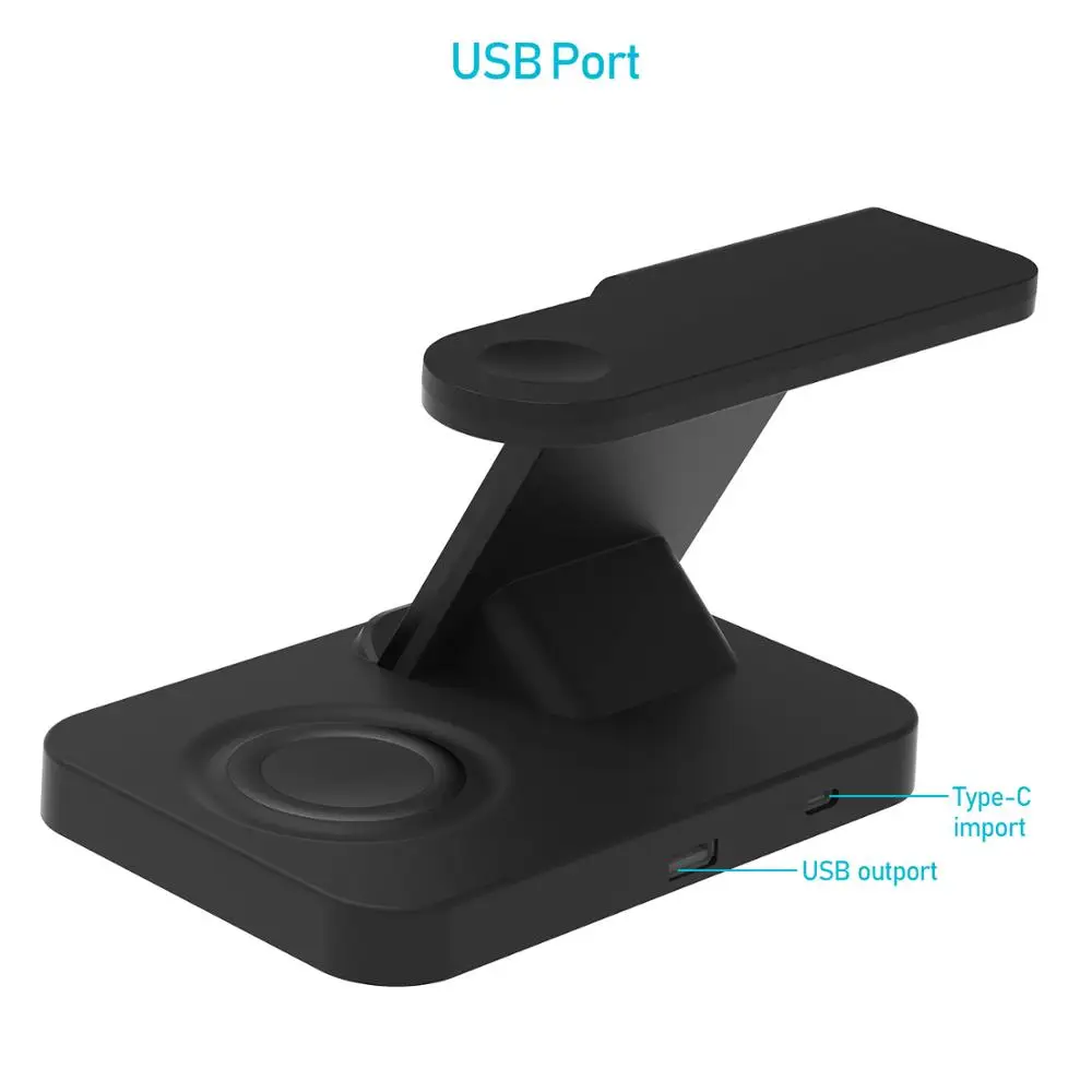 Беспроводное зарядное устройство FDGAO 3 в 1 для Apple Watch 6 SE 5 4 AirpodS Pro Qi подставка