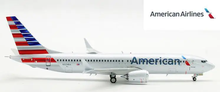 Inflight AMERICAN BOEING 737 MAX 1/200 diecast plane model aircraft N324RA |