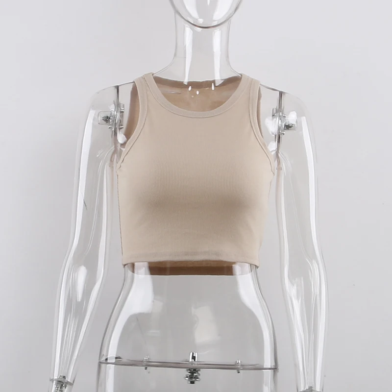 Топы с бретельками Сексуальный Топ для женщин жилет однотонные стиль Харадзюку