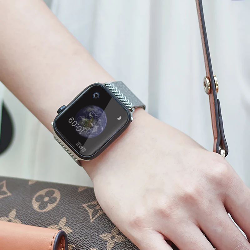Milanese Loop Strap For Apple watch band 40mm 44mm 38mm 42mm watchband Metal mesh correa bracelet Apple watch Series SE 6 5 4 3